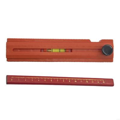 Multifunctional Angles Ruler Integrated Bubble Level Foldable Depth Measuring Ruler For Precise Woodcraft Measurement