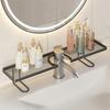 Bathroom Sink Organizer Rack Metal Countertop Storage Shelf for Toothbrush Soap Cosmetics Vanity Holder