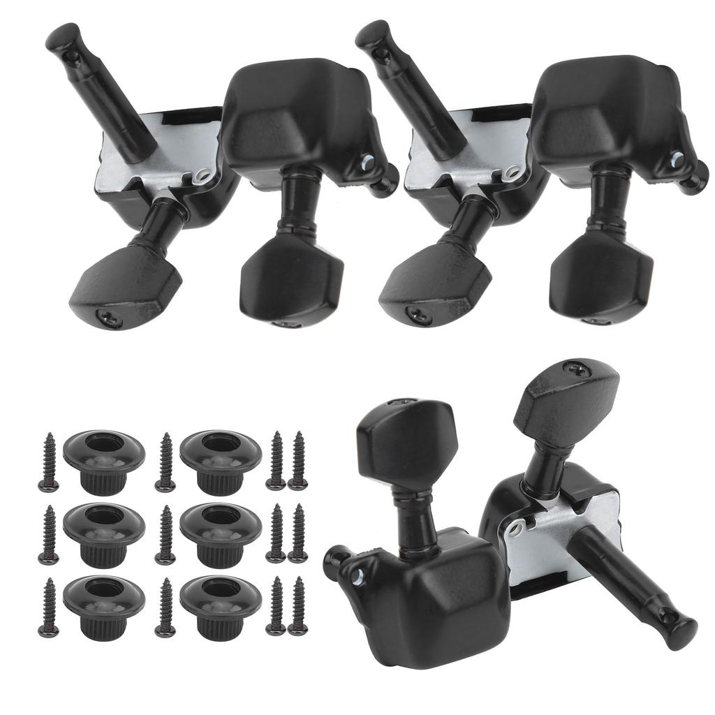 Klucze do strojenia gitary dla półzamkniętej gitary elektrycznej Akcesoria do instrumentów muzycznych(czarny )