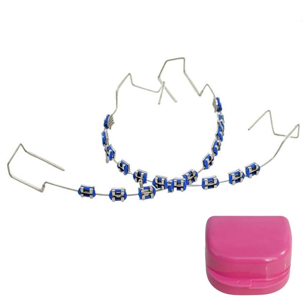 

with Box Orthodontic Ligature Ties Colorful Metal Bracket Temporary Tooth Decoration Teeth синій