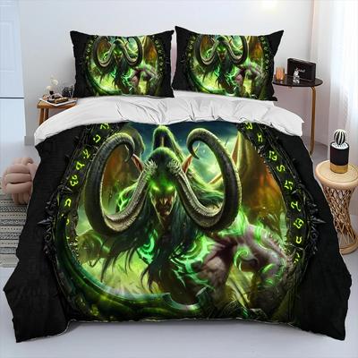 World of Warcraft,WOW ,Game Gamer Comforter Bedding Set,Duvet Cover Bed Set Quilt Cover Pillowcase,king Queen Size Bedding Set