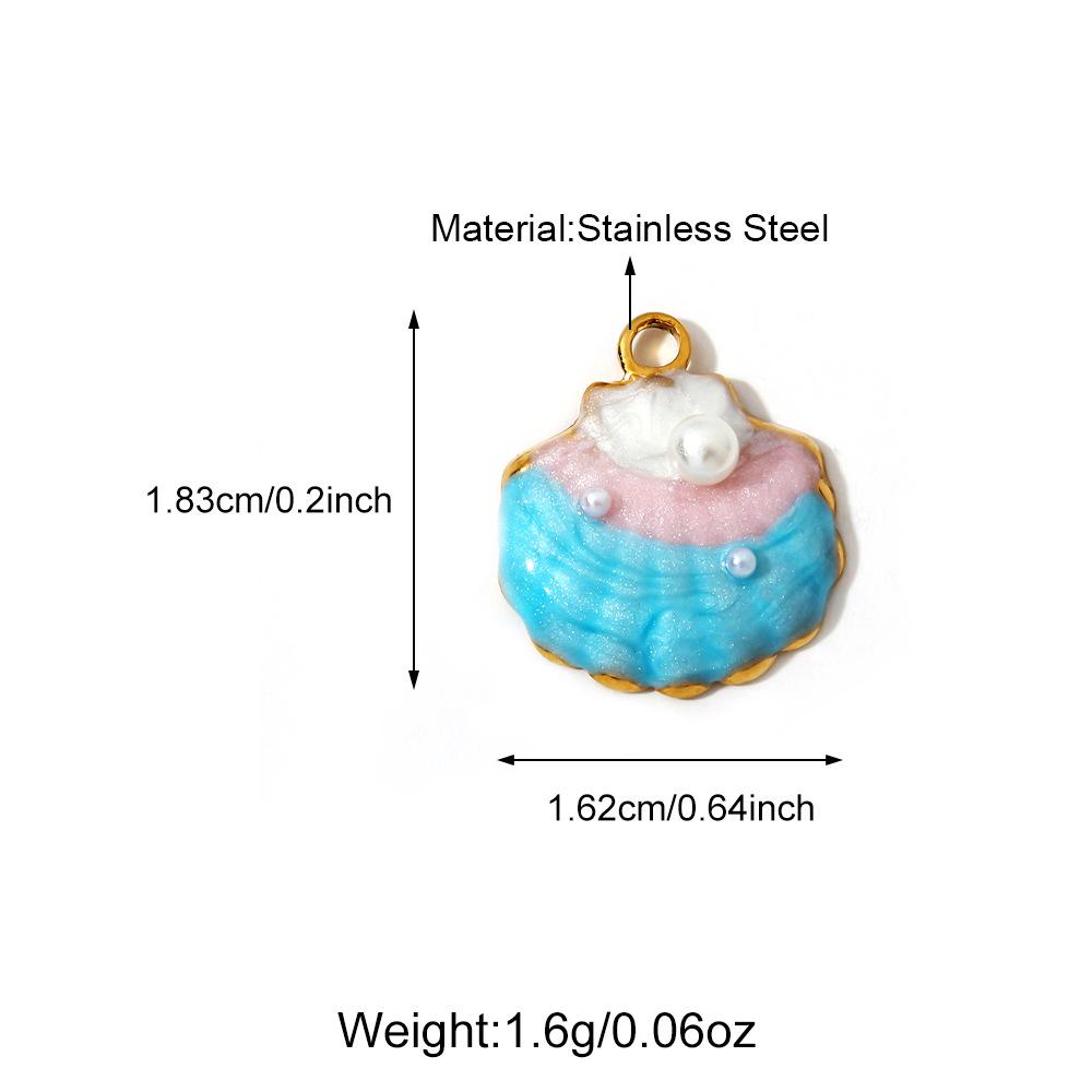 European & American DIY Pendant: Stainless Steel Butterfly, Flower, Starfish with 18K Gold Electroplating