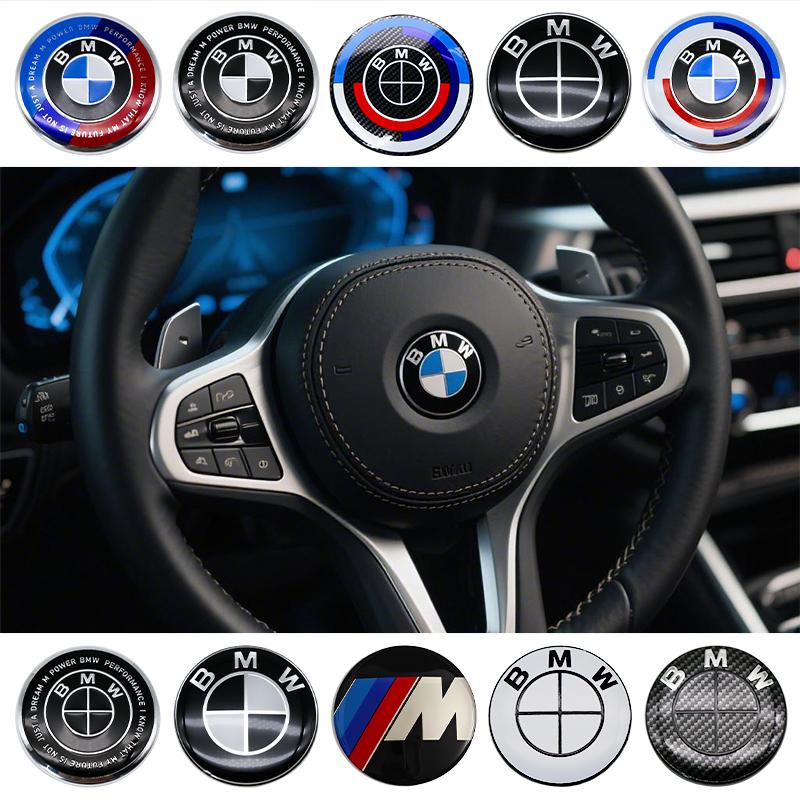 MLKQ6 4.5cm Car Steering Wheel Decoration Badge Sticker For BMW G80 E84 F48 G01 G11 X1 X2 X3 X4 X5 X6 G07 Interior Emblem Accessorie