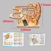 Drewniane Puzzle DIY Tor Kulkowy Zestaw 3D Model do Składania Zestaw Budowlany Silnik Parowy Zabawki Edukacyjne dla Dorosłych Dzieci Prezenty Urodzinowe