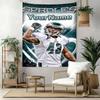 Philadelphia Eagles Custom Your Name Wall Decor Tapestry Art For Pet Memorial Birthdaywedding Party Backdrop Family Gift