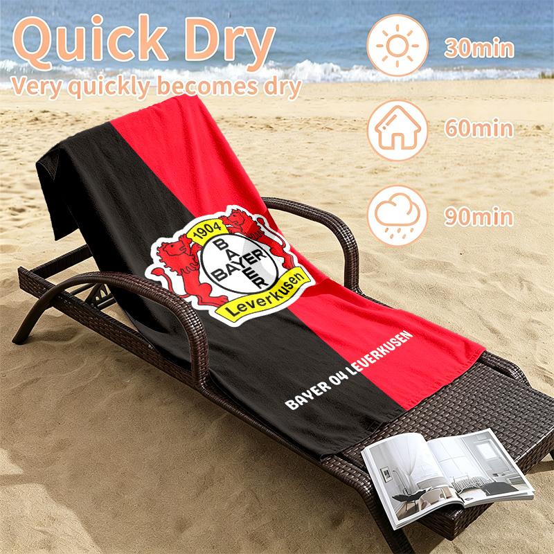 Bayer Leverkusen Beach towels also serve as bath towels summer essential a musthave for the outdoors the beach and the pool