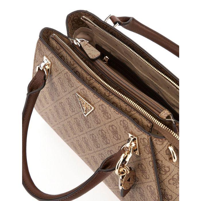 GUESS Sac à main brun clair marron pour femme - Noelle II Luxury Satchel Latte Logo / Brown 310593