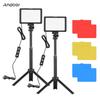 Andoer USB Video Conference Lighting Kit with 2 * LED Video Lights 5600K Dimmable + 2 * Desktop