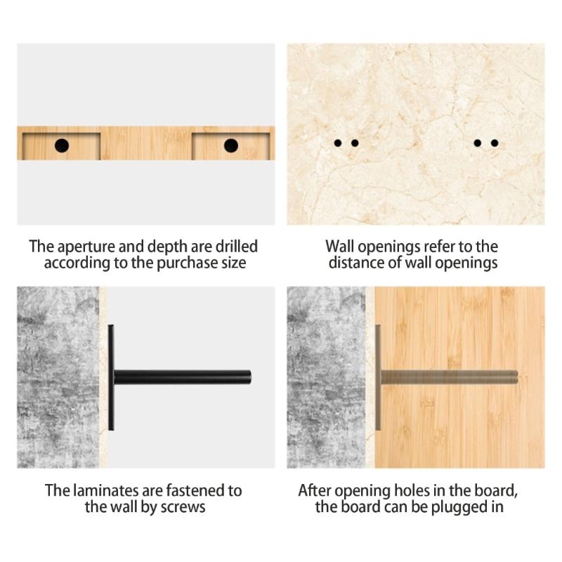 Concealed Shelf Support Brackets Heavy Duty Shelf Bracket set 4/6/8pcs for Multifunction  Use in Small Apartments & Homes