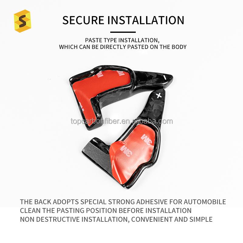 ES Carbon Fiber Steering Wheel Shift Paddle Extended Shifter Trim Cover for Dodge Challenger Charger Durango SRT 2015 - 2022