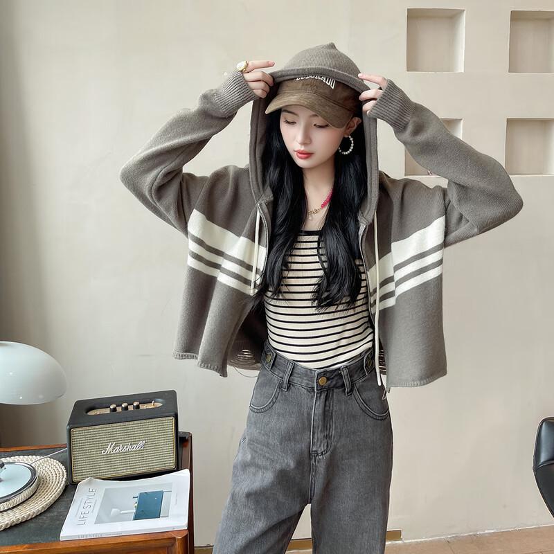 

IMAGINEX Women s Casual Hooded Long-Sleeve Sweater One Size