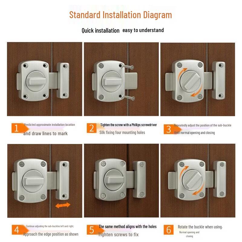 Rongyu 90-Degree Rotating Door Latch