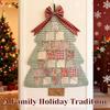 Handmade Wall Hanging Christmas Tree Advent Calendar With 24 Pockets Reusable Patchworks Hanging Countdown Calendar Set