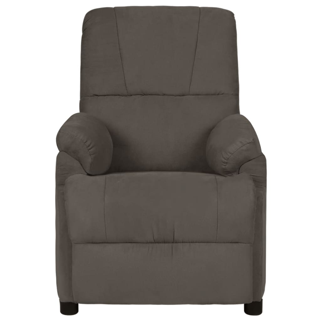 Massage Chair Dark Gray Microfiber Fabric