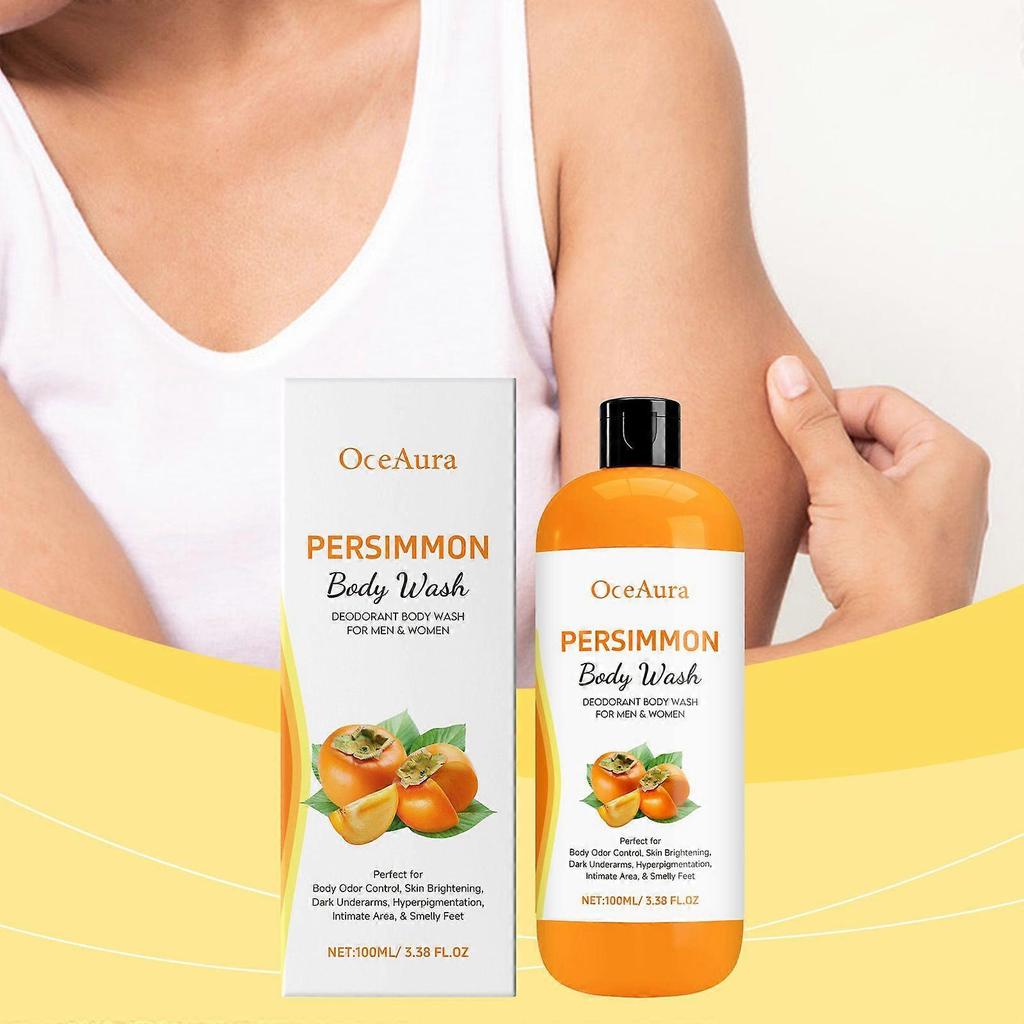 Oceaura Persimmon Refreshing Body Wash 100ml Moisturizing Plant Extracts