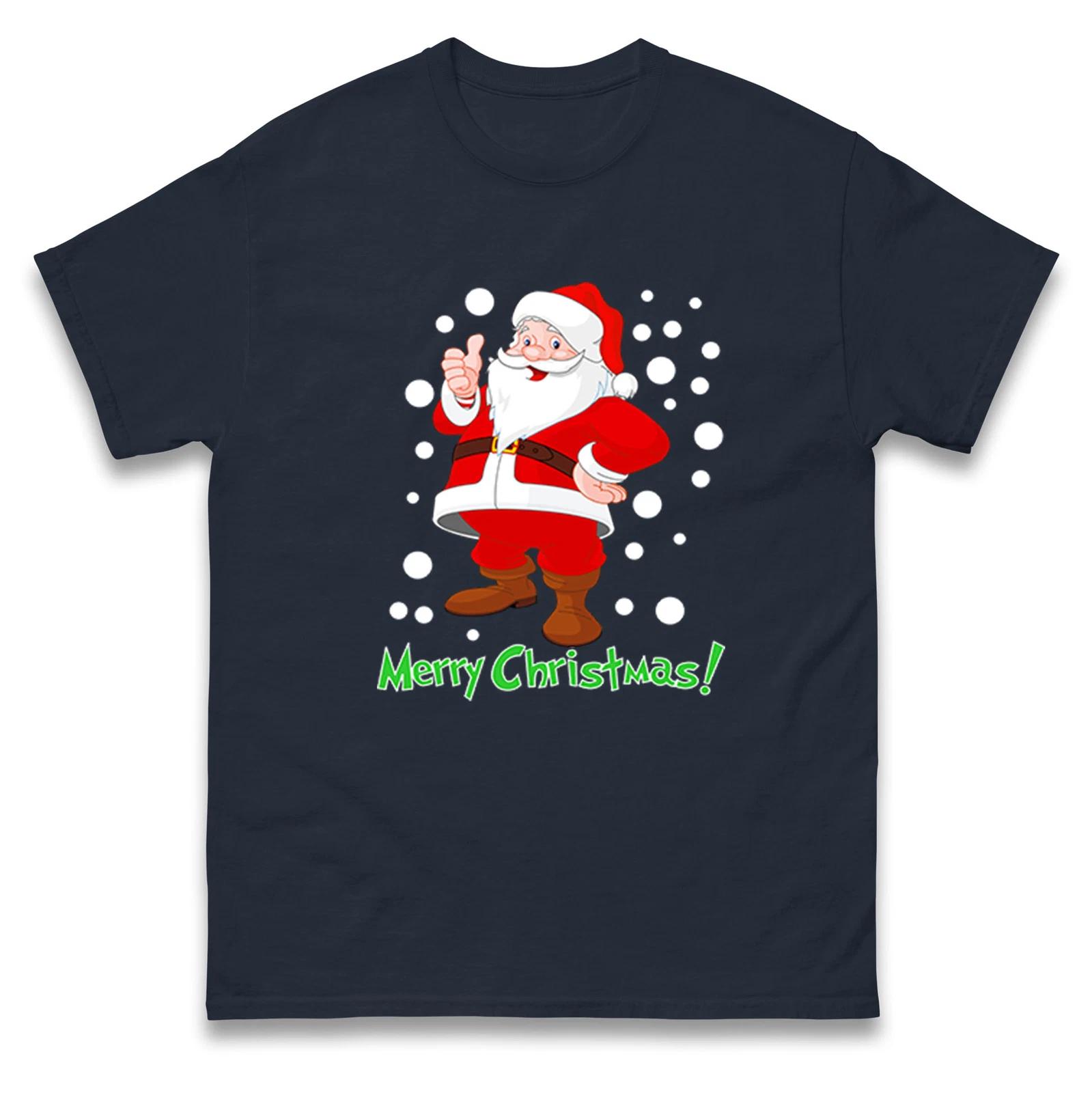 Santa Claus Merry Christmas T Shirt,Offensive Christmas Tee,Ugly Christmas Tee M