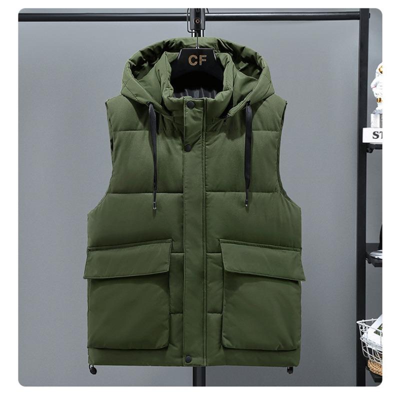 Plus Size Thick Sleeveless Vest Waistcoat Outerwear For Big Men