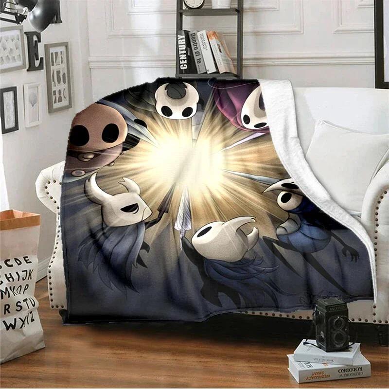 

Cartoon game hollow knight 3D printed blanket, soft and comfortable warm blanket, bed use, sofa, outdoor travel cover blanket#(7) 75X95CM