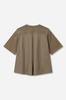 Jaa [Jaah] Cotton Color Block Short Sleeve T-Shirt_Beige