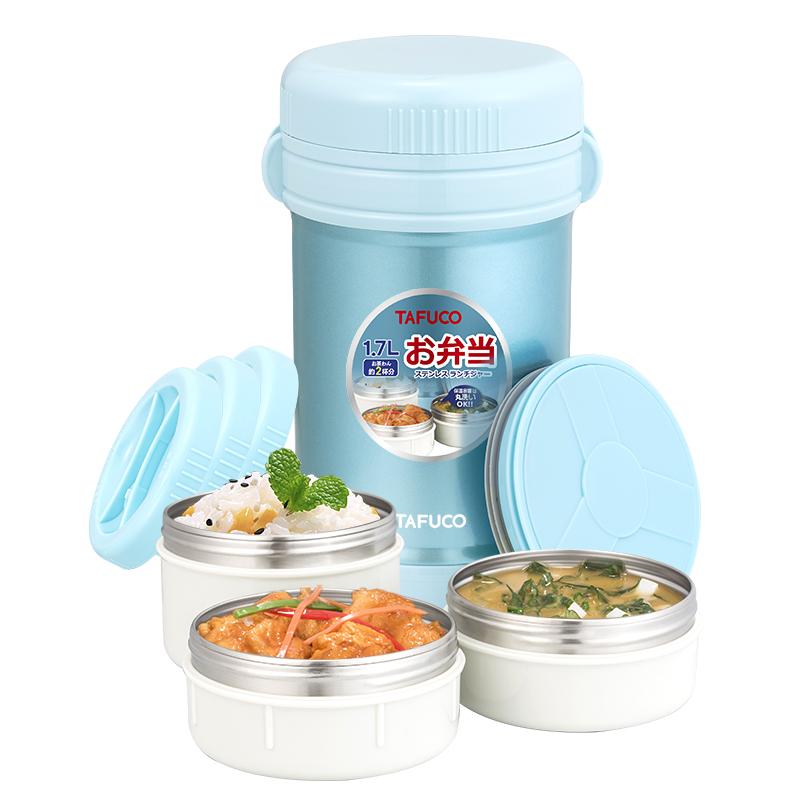 Bento Tiffin Hot Selling Vacuum Insulated Stainless Steel Food Flask for Kids 1700ml небесно-голубой