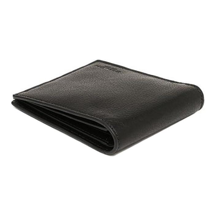 Coach Compact Casual Keychain Calfskin Card Holder Wallet Men Wallet Black 64118-BLK