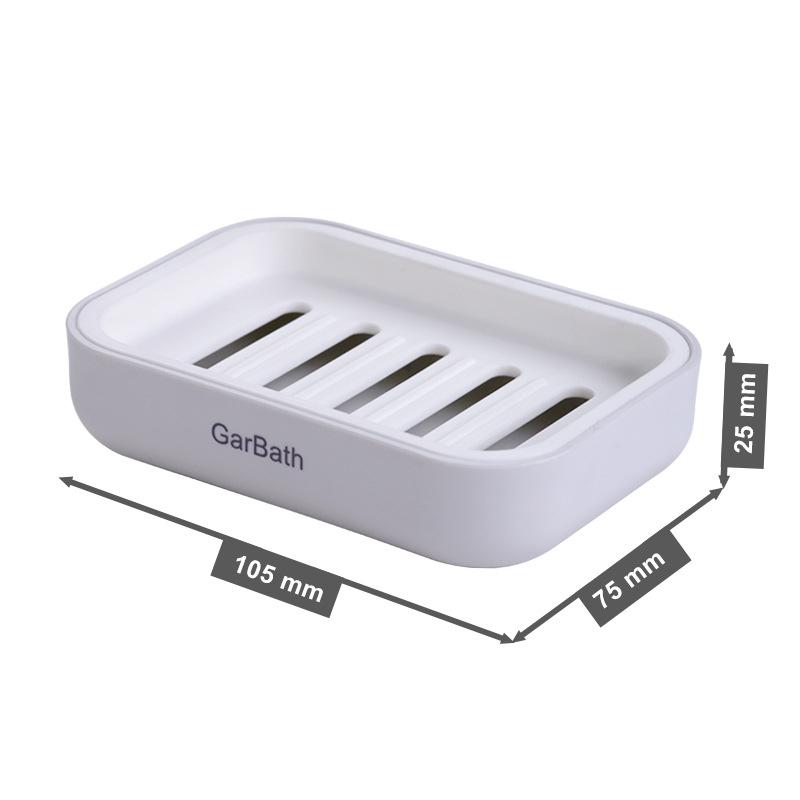 Double-layer Soap Box Bathroom Drain Soap Rack Simple Thickened Soap Box Washbasin Creative Square Soap Box