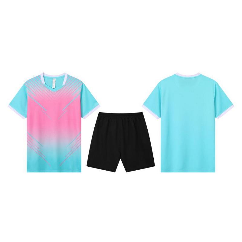 

Summer Quick-Dry Mesh T-Shirt & Ice Silk Shorts Sports Set for Running & Football 2XL