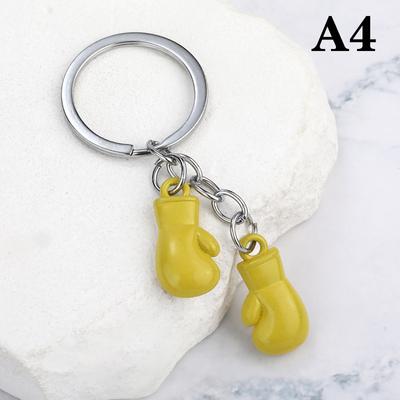 Unique Boxing Gloves Key Chain Simulation Fitness Equipment Pendant Personalized Keyring For Men Women Couple Car Keys Pendant