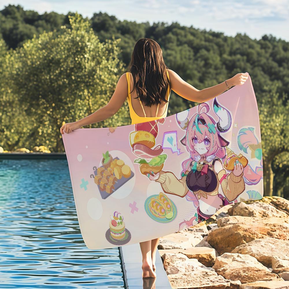 Game Genshin Impact Varesa Towel Quick Drying Beach Towels Are Suitable For Swimming Pools Camping Yoga And The Gym