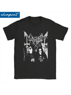 Mayhem Men Women's T Shirt Black Metal Music Hipster Tee Shirt Short Sleeve O Neck T-Shirt Cotton Birthday Present Tops
