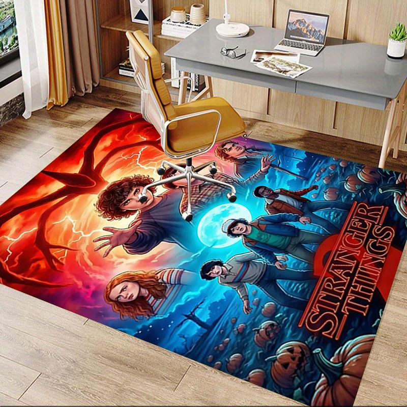 1pc Stranger Things Upside Down Adventure Carpet for Playroom Bedroom Living Room Sofa Home Decor,kids Game Area Rug Non-slip Floor Mat Y72982