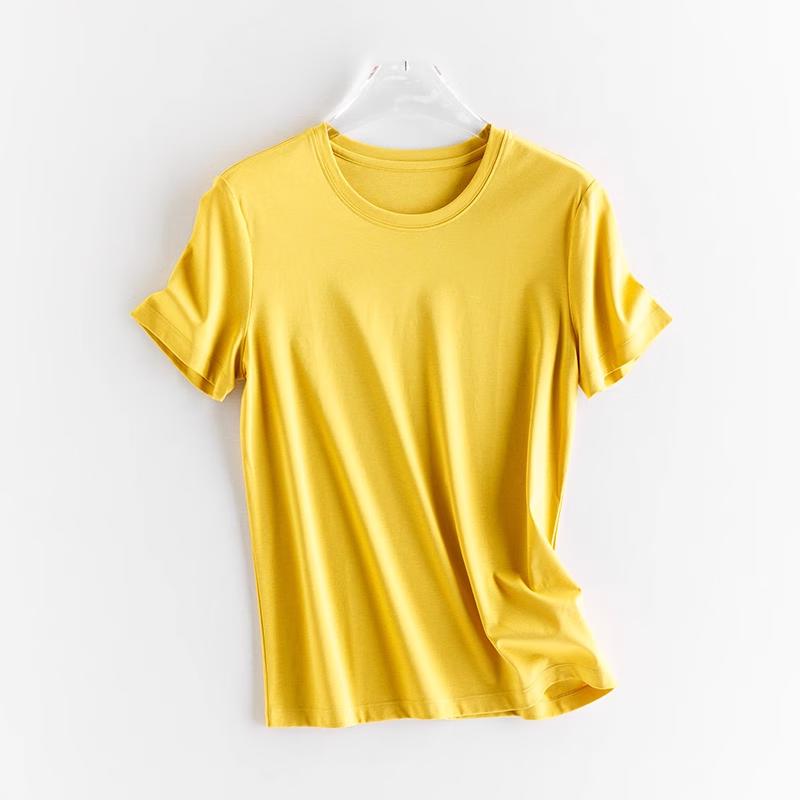 Mark Fairwhale Women s Short Sleeve Round Neck Slim Fit Solid T-Shirt XL