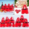 Santa Claus Pants Shaped Christmas Candy Gift Bag For Joyful Holiday Celebrations**