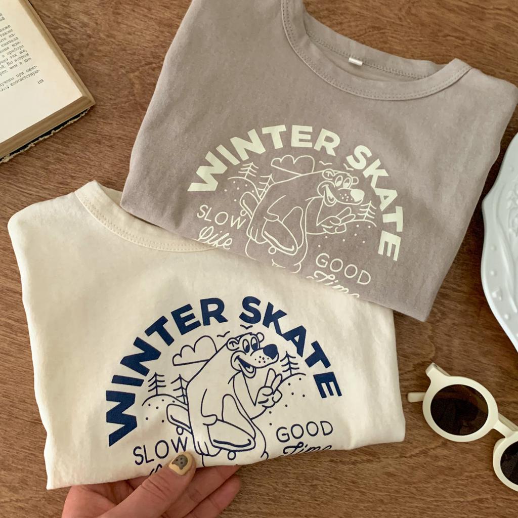 Children Casual T-shirt Boy Cartoon Cute Print Undershirt Cotton Tshirt Girl Baby Summer Pullover Tops Versatile Bottoming Shirt