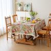 Oil Painting Style Tablecloth Cotton Linen Jacquard Table Cover Rustic Dining Tablecloth High End Coffee Table Cover