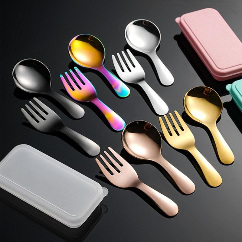 Portable Stainless   Spoon Fork Set Ideal For Picnics Office Dorm Dishwasher Safe