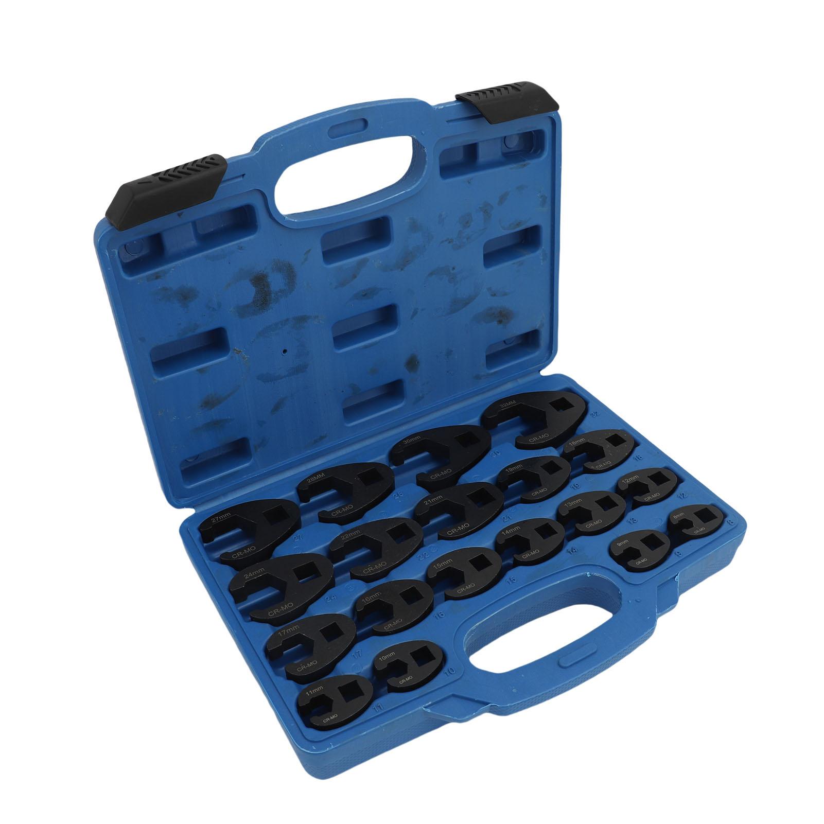 19 Pcs Crowfoot Wrench Set 8mm