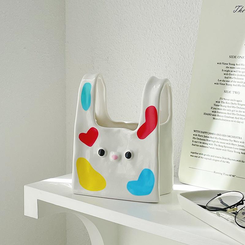 Cute Handbag Flower Pot Ceramic Succulent Pot Planter Home Decor Desktop Ornaments Bonsai Plant Pot