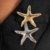 Broche de Estrella de Mar Metálico de Lujo: Accesorio de Moda Versátil de Alta Gama