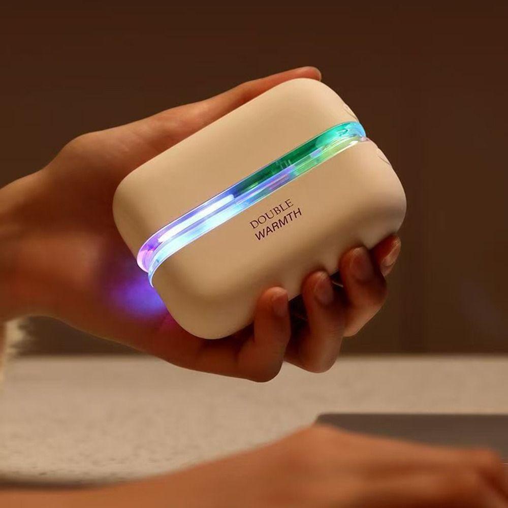 Magnetic Hand Warmer Colorful Light Pocket Warm Hand Treasure Compact Electric Handwarmer  Camping