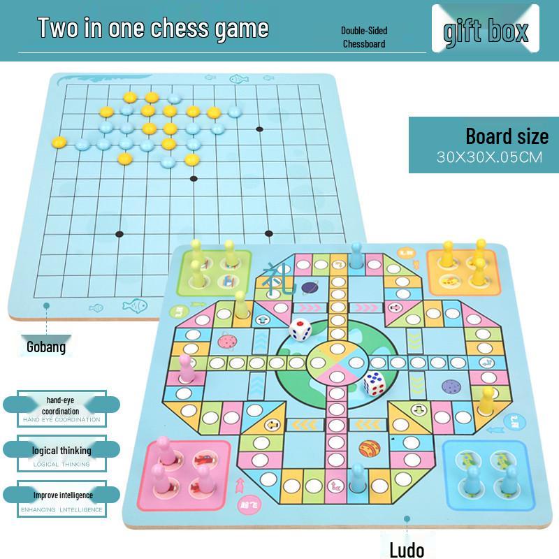 

Flying Tic-Tac-Toe Educational Wooden Chess Puzzle for Kids