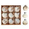 Velvet Christmas Balls Hanging Hoop Tree Decorations Xmas Party Ornaments Easy To Hang Plastic Holiday Decor for Home Office Parties