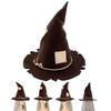 Scarecrow Felted Hat Unisex Magical Wizard Hats Halloween Witch Cosplay Hat for Halloween Party and Cosplay Event