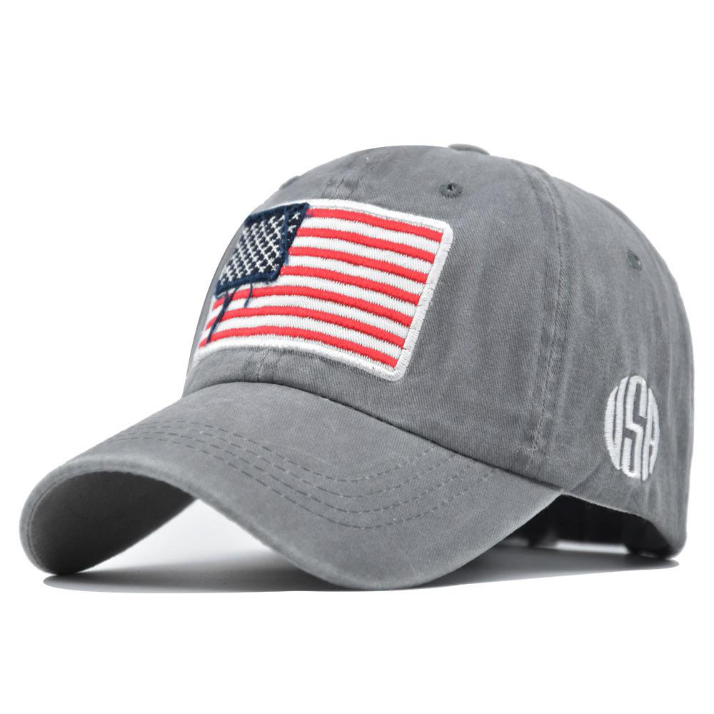 USA Flag Embroidered Baseball Cap, Adjustable for Men and Women, Retro Duckbill Cap for Outdoor Sports, Sun Protection