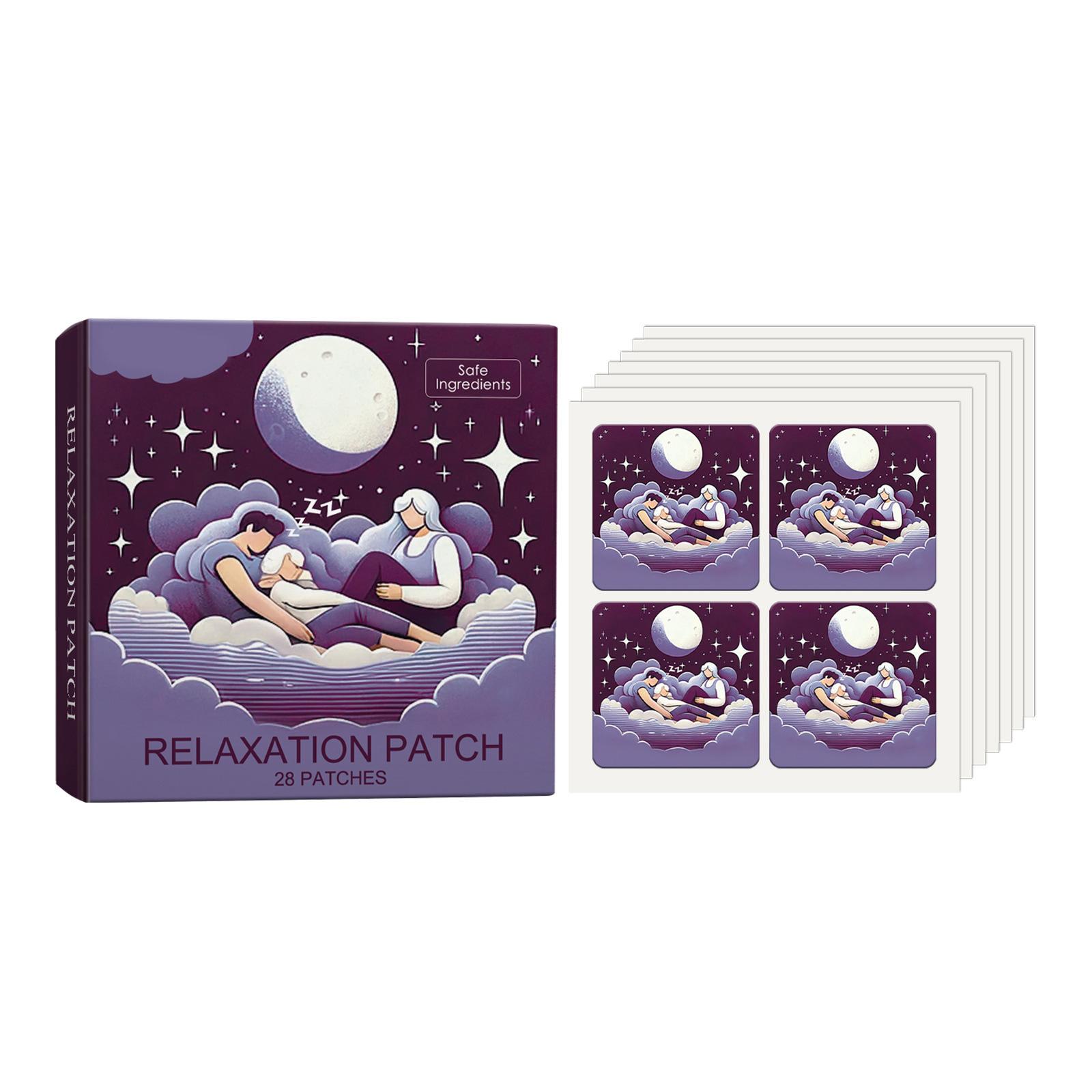 

Наклейки для сна с мультяшным рисунком 28 пластырей для сна Нежная формула Подходит для взрослых женщин и мужчин фиолетовый