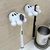 Cartoon Palm Tree Suction Cup Bathroom Waterproof Toothbrush Towel Rack Multifunctional Data Cable Storage Hook