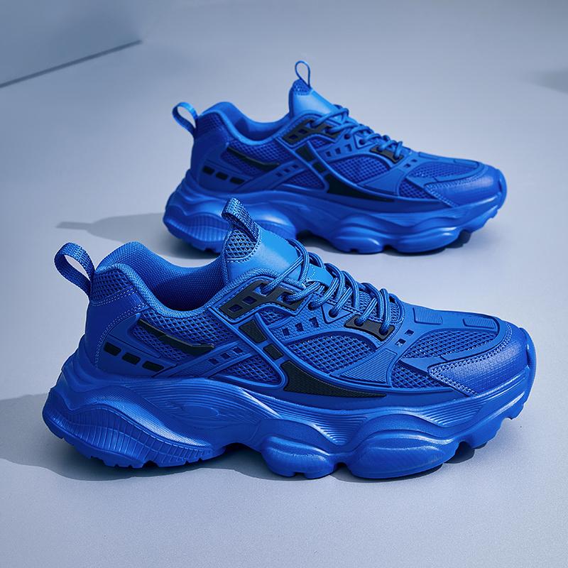 Trend Casual Platform Men's Sneakers Breathable Walking Shoes For Men Large Size 48 Athletic Basketball Running Shoes Male Blue