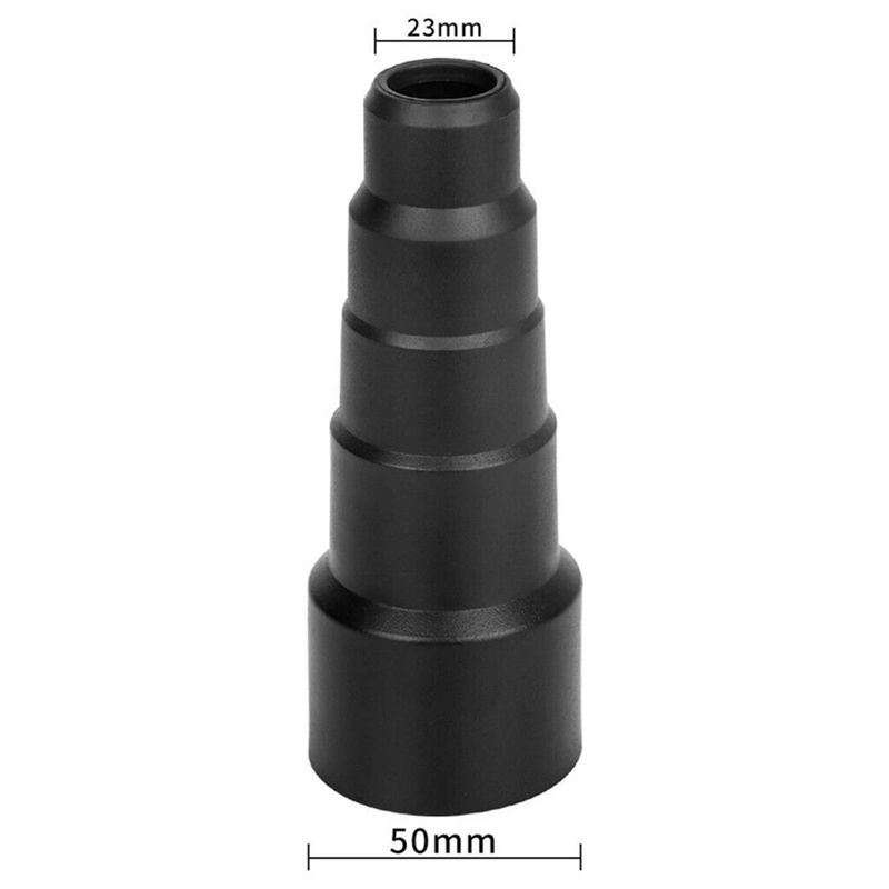 A84E-Staubsaugerteile 50/42/34/30/23mm Schwarzer Weichgummi Runder Saugschlauch-Adapter Trocken-Nass-Nutzung