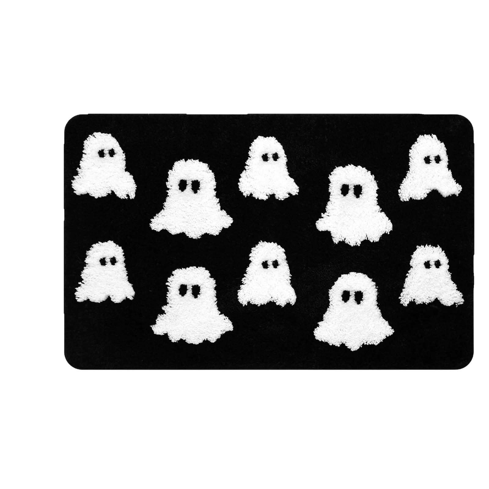 

Коврик для входной двери из искусственного кашемира в стиле Хэллоуина с рисунком в виде мультяшного коврика для ванной комнаты One Size чёрный