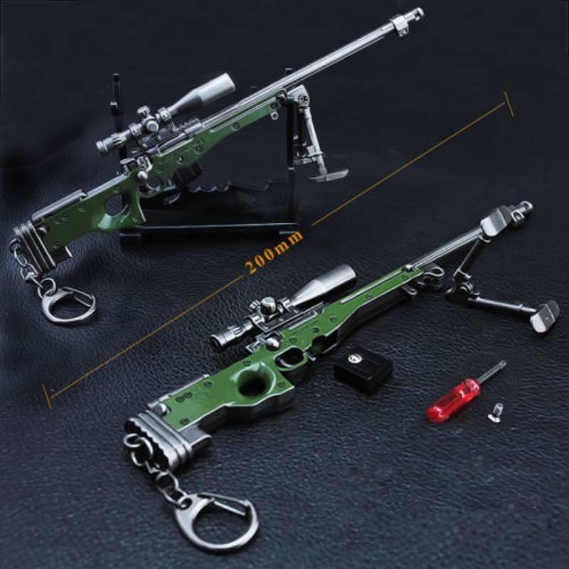 Gun Model Pubg Keychain Metal Game Peripheral Backpack Pendant Gift Children